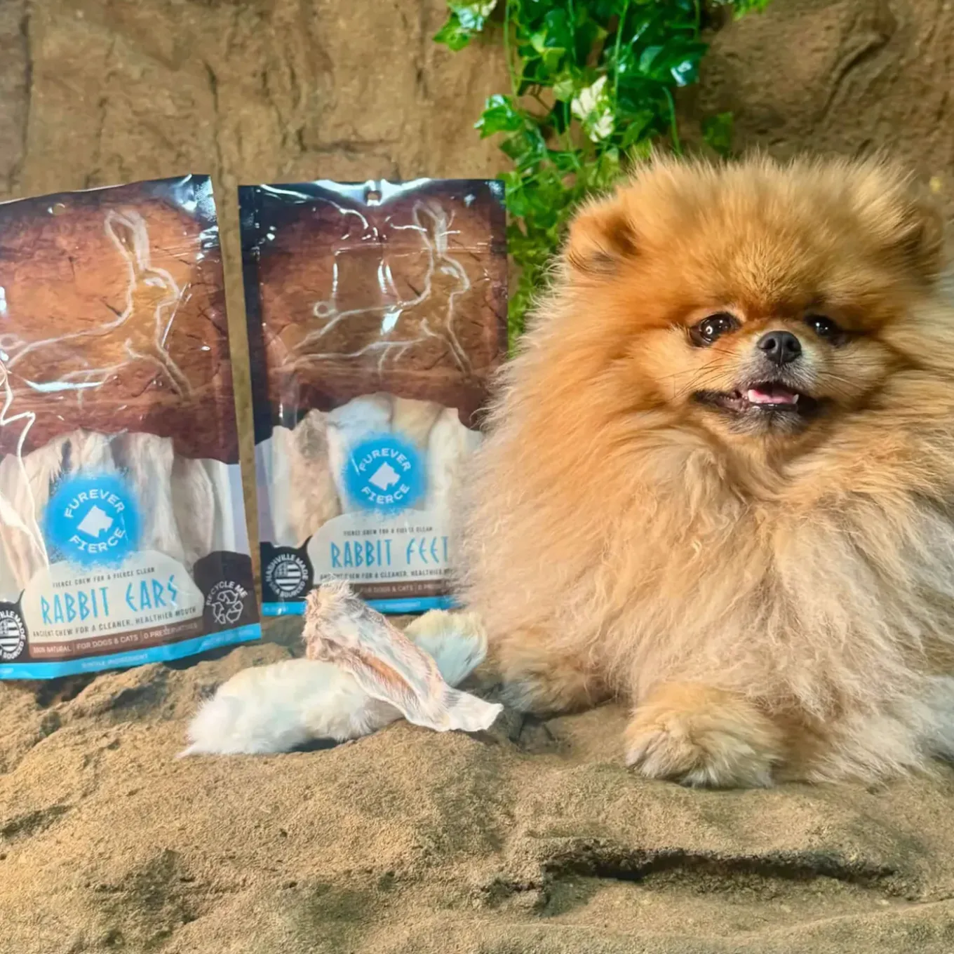 Furever Fierce Dehydrated Rabbit Feet for Dogs & Cats