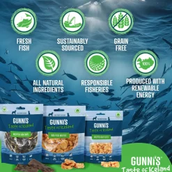 Gunni's Taste of Iceland Fish Skin Shorties Dog Treats
