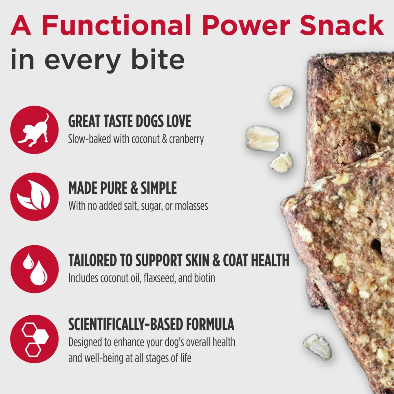 Nulo Functional Granola Bar Omega Skin & Coat Dog Treats