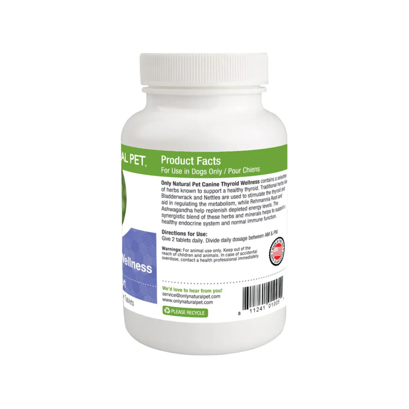 Only Natural Pet Canine Thyroid Wellness Supplement for Dogs