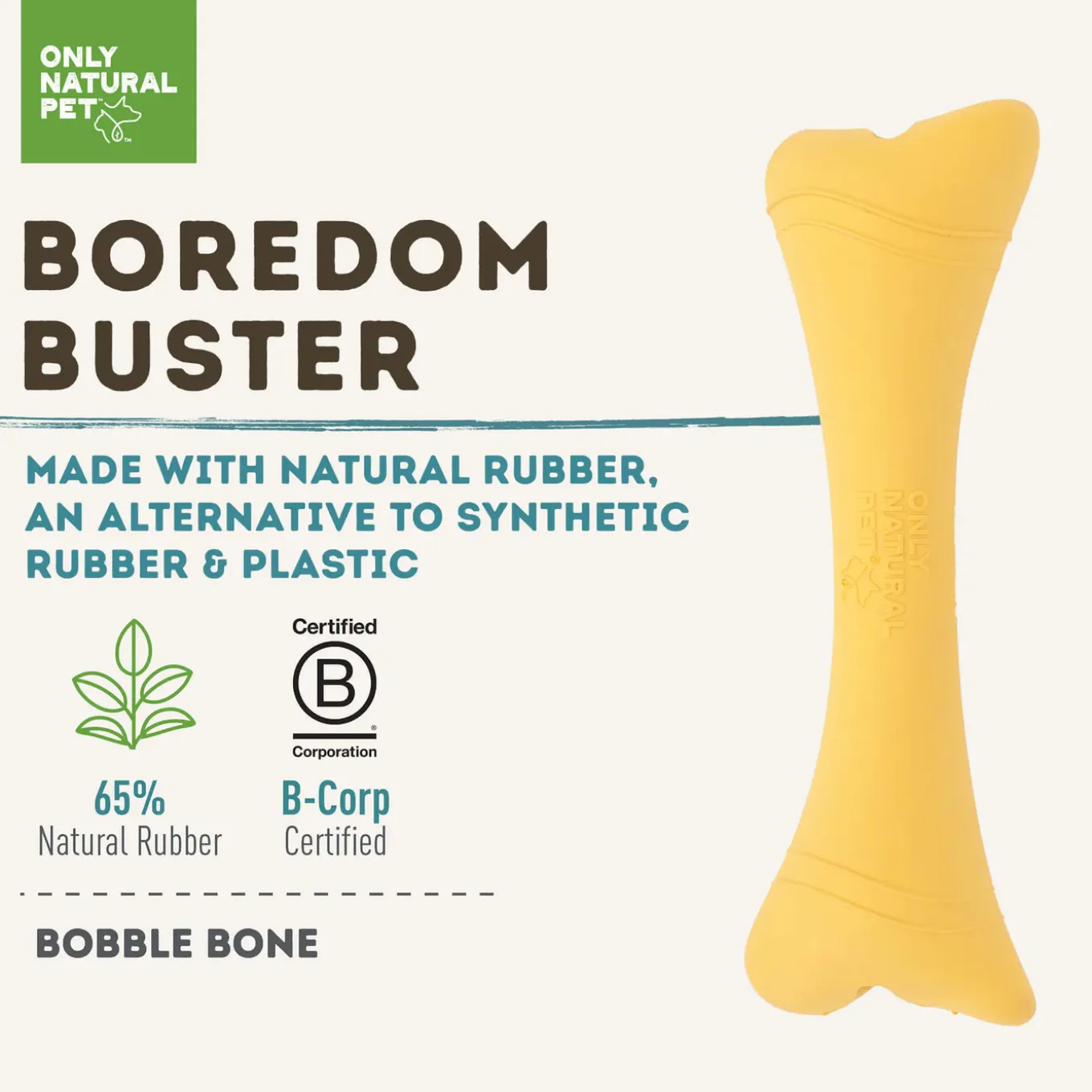 Only Natural Pet Natural Rubber Boredom Buster Treat Stuffer Dog Toys