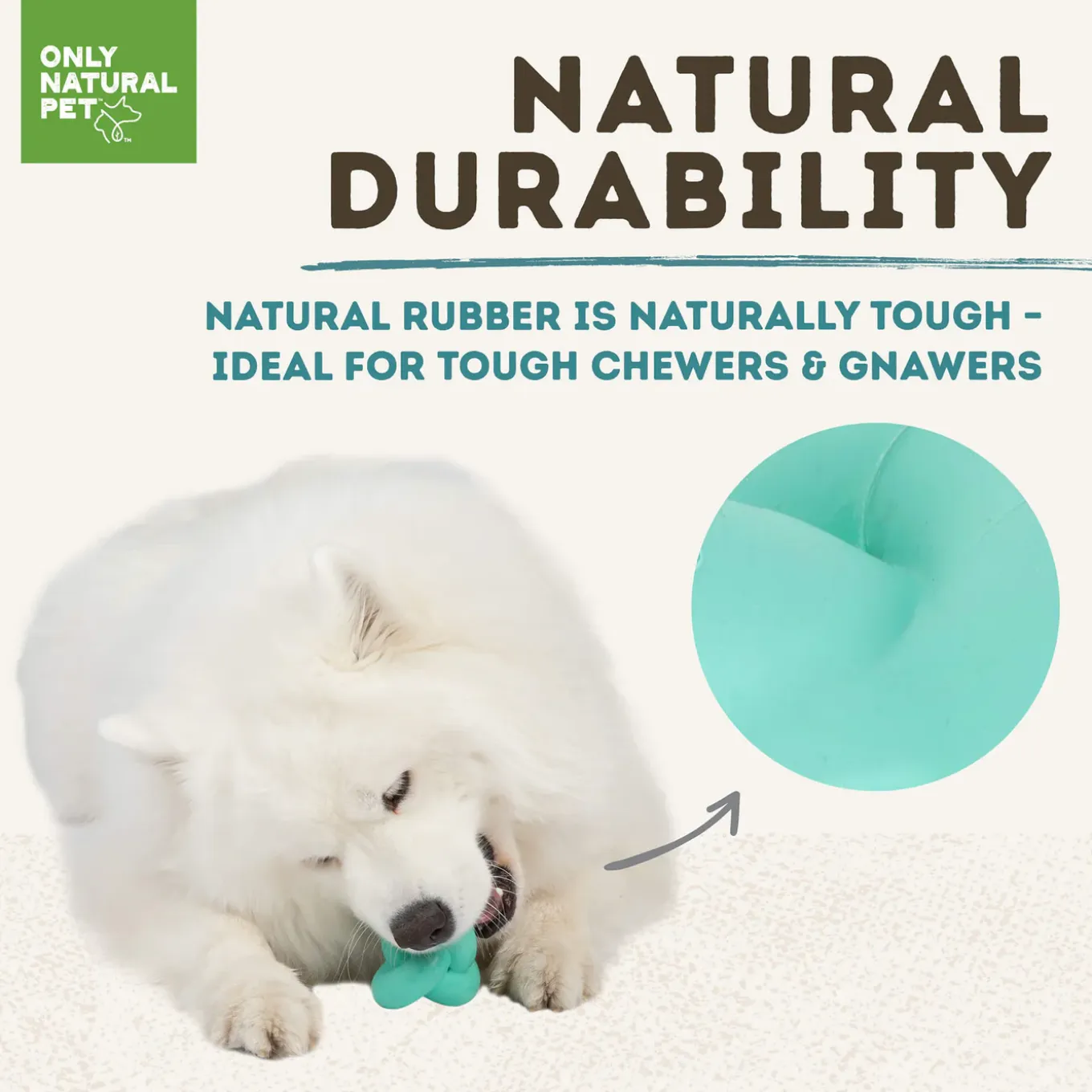 Only Natural Pet Natural Rubber Boredom Buster Treat Stuffer Dog Toys