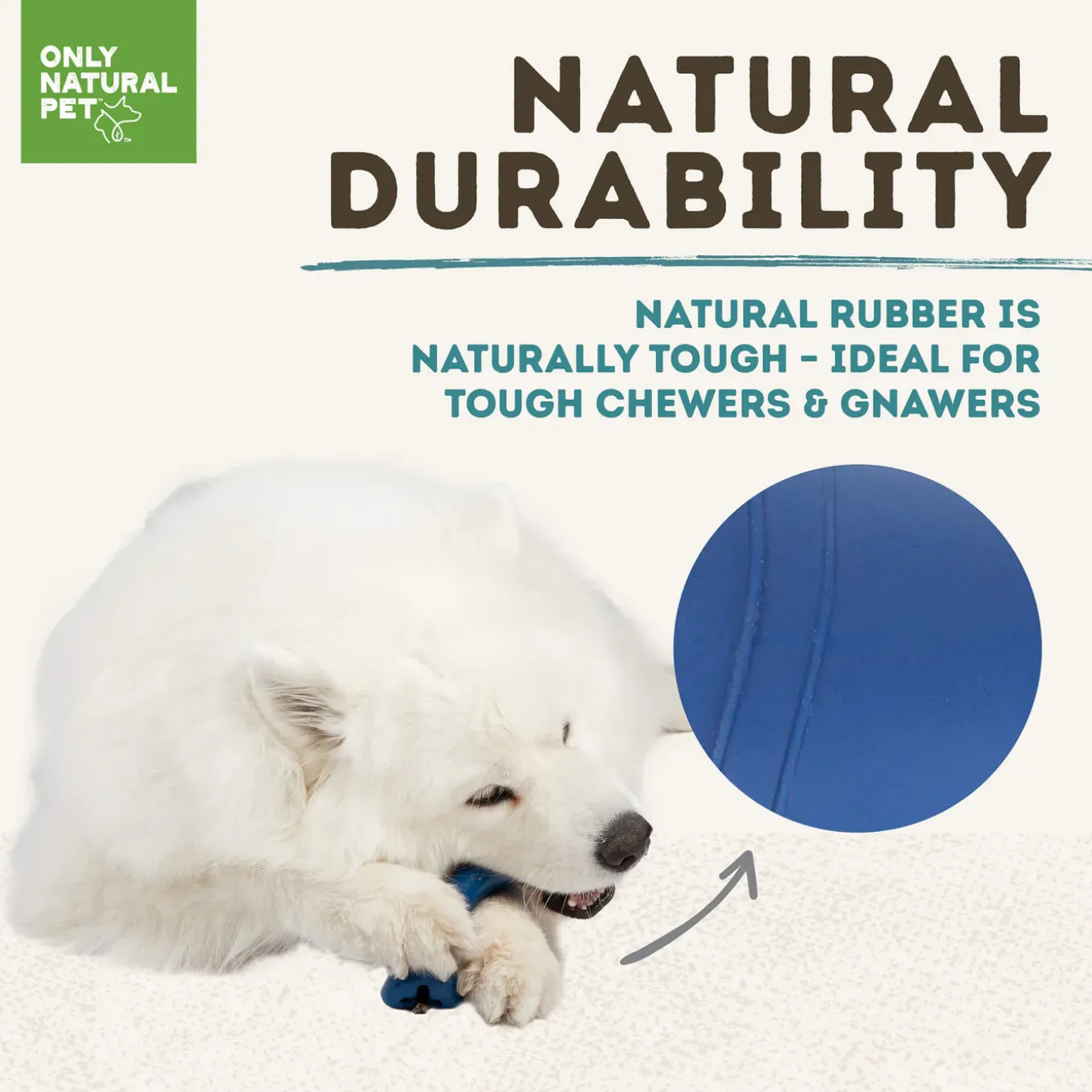 Only Natural Pet Natural Rubber Boredom Buster Treat Stuffer Dog Toys