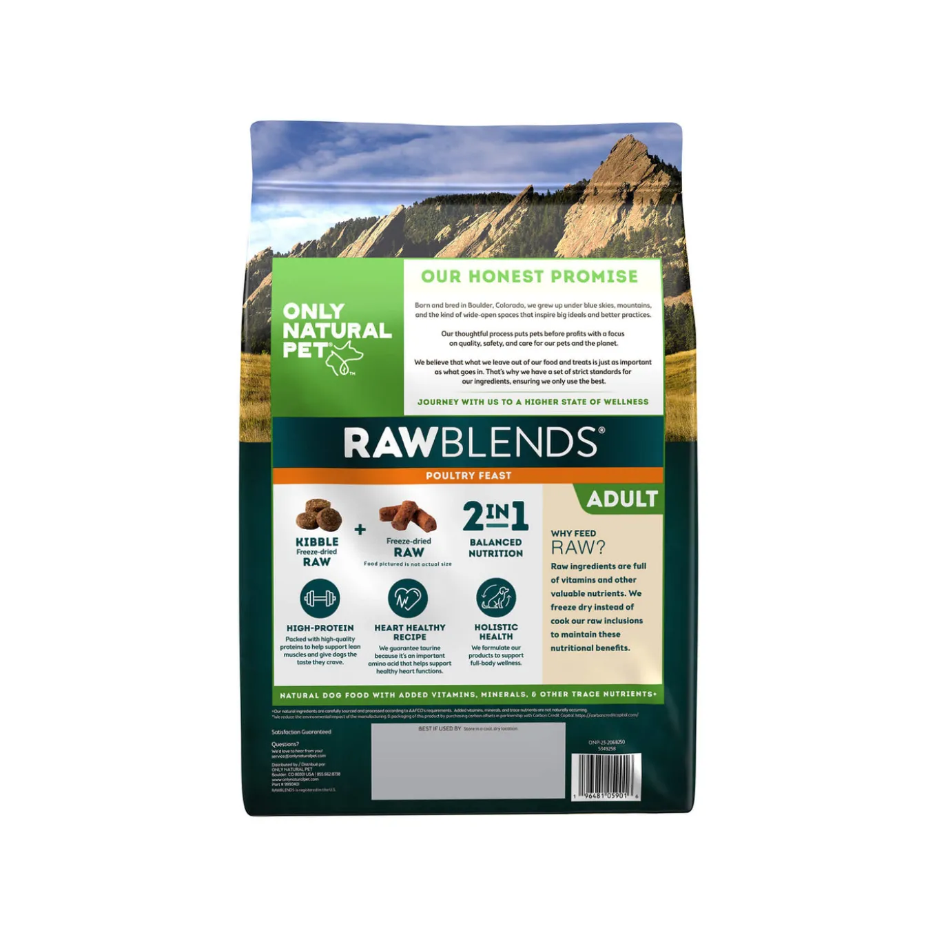 Only Natural Pet Raw Blends Grain Free Raw Dog Food