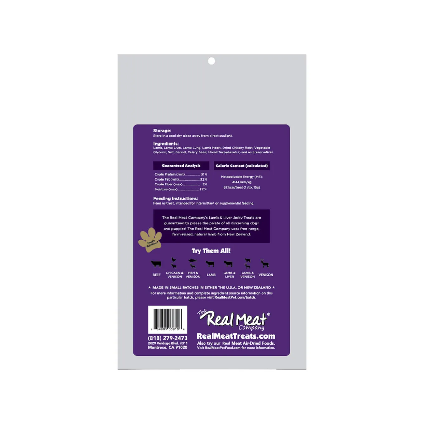 The Real Meat Company Air Dried Jerky Treats for Dogs