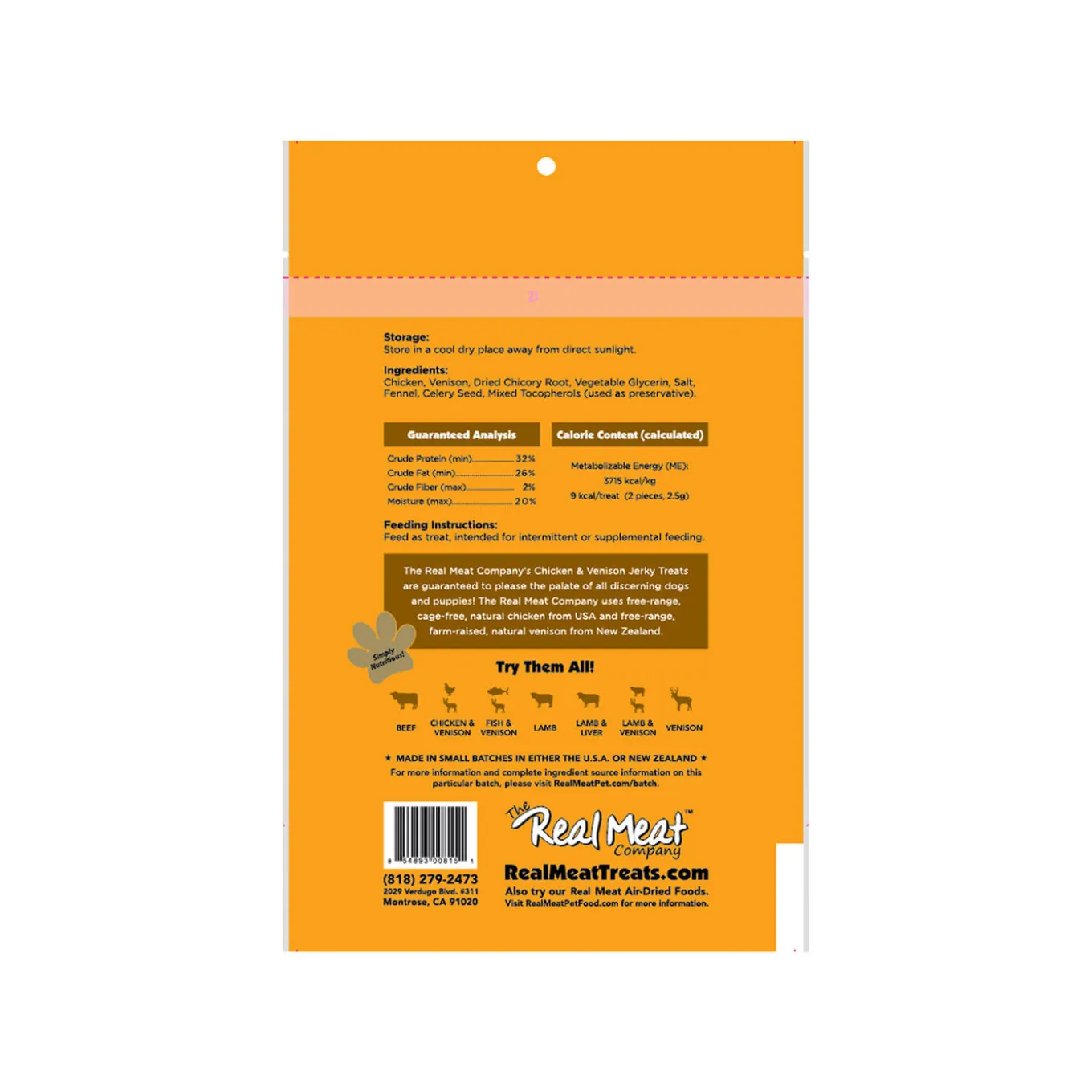The Real Meat Company Air Dried Jerky Treats for Dogs