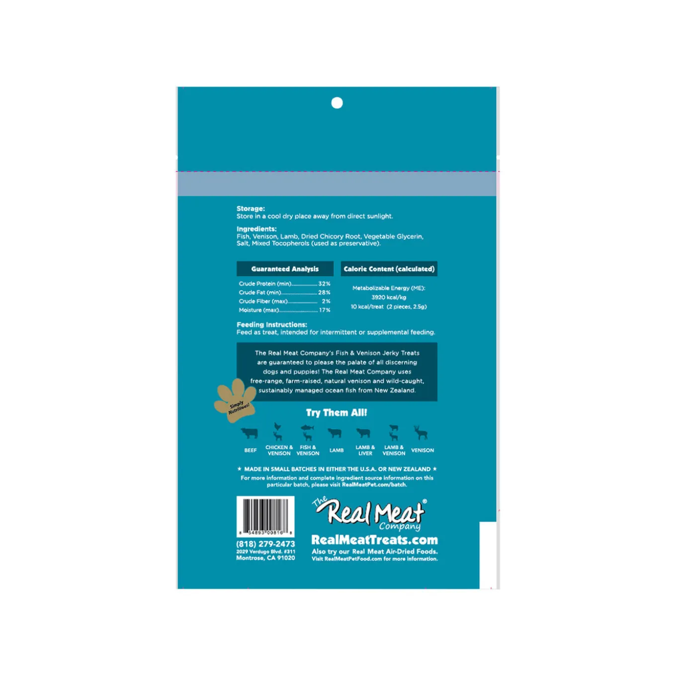 The Real Meat Company Air Dried Jerky Treats for Dogs