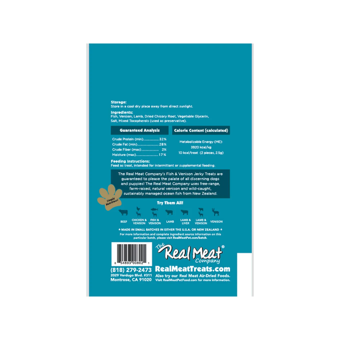 The Real Meat Company Air Dried Jerky Treats for Dogs