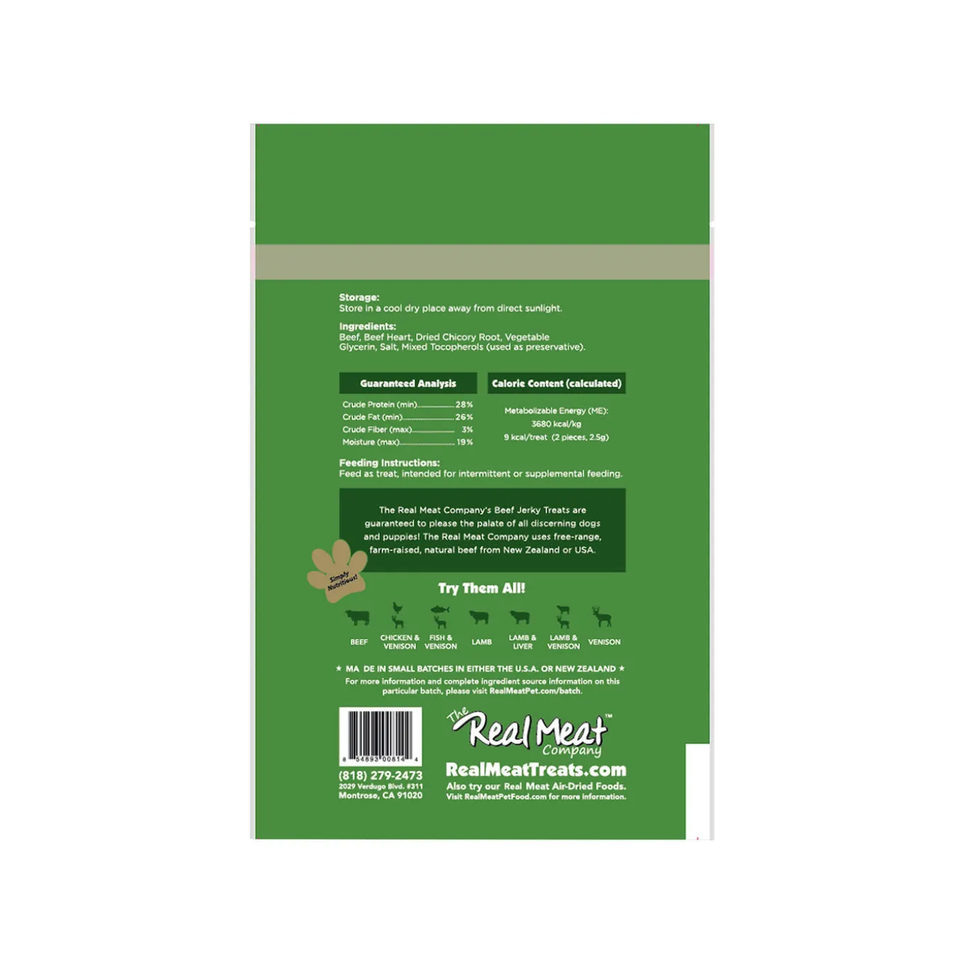 The Real Meat Company Air Dried Jerky Treats for Dogs