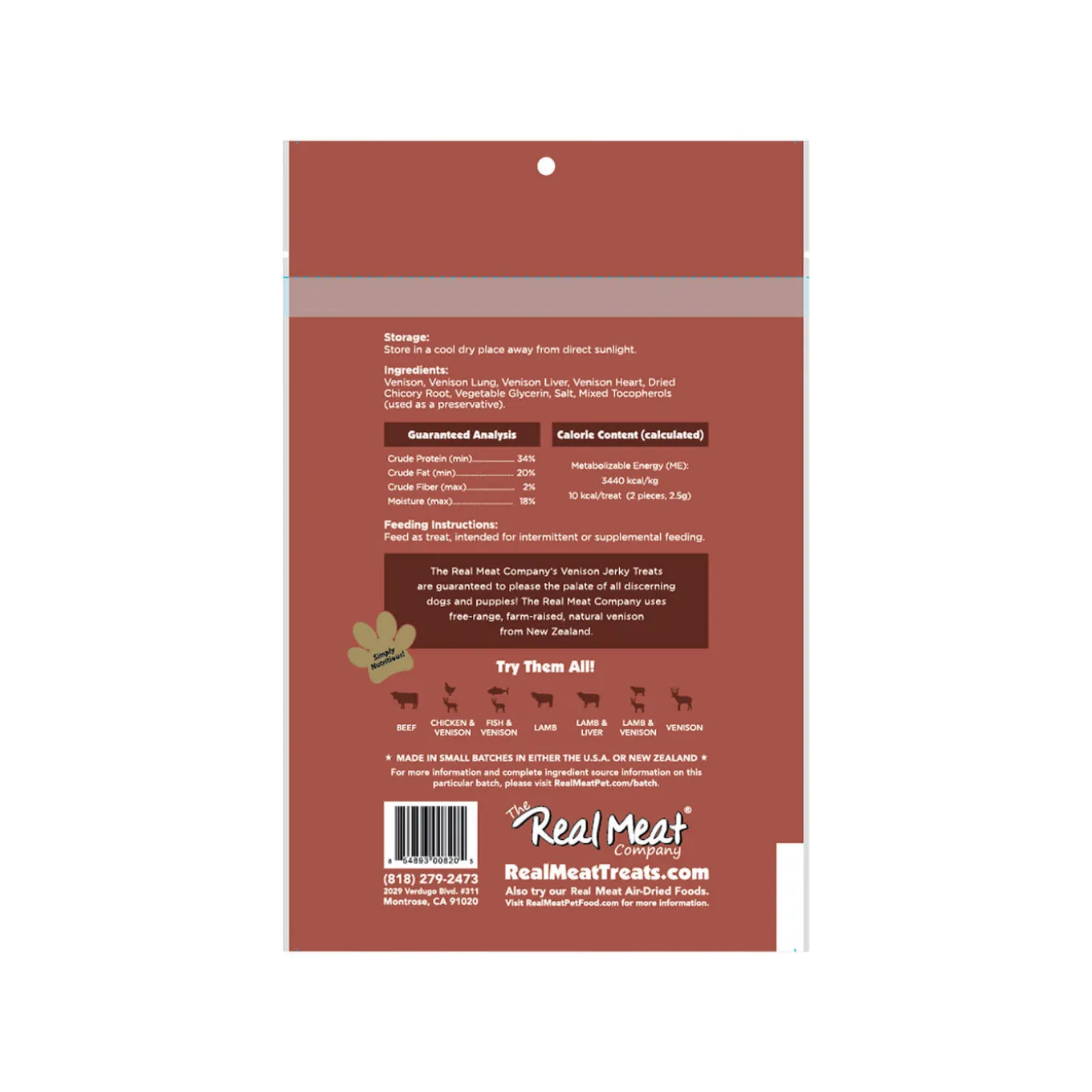 The Real Meat Company Air Dried Jerky Treats for Dogs