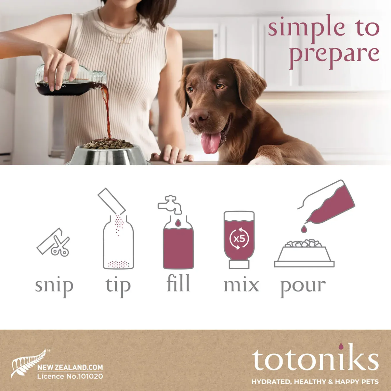 Totoniks Fussy Eater & Hydration Venison Blood Dehydrated Topper for Dogs