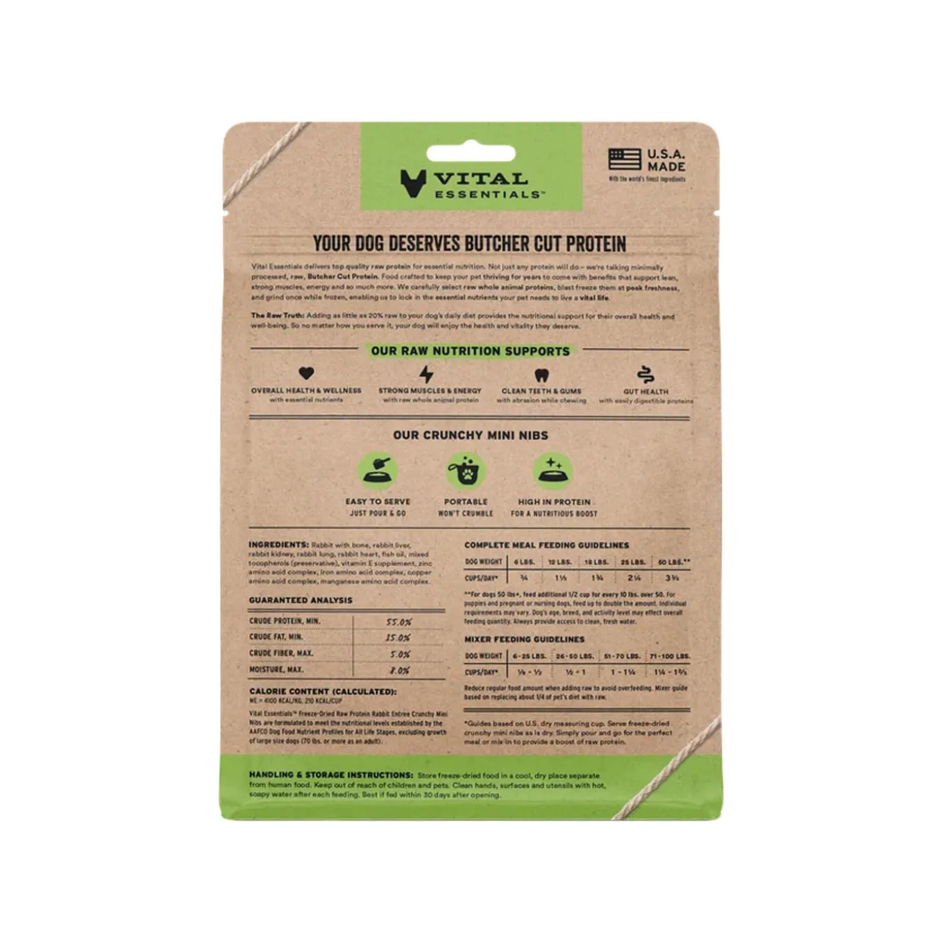 Vital Essentials Freeze Dried Mini Nibblets Dog Entree